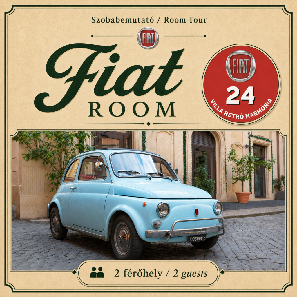 Villa Retro Harmónia -Fiat ( 2 férőhelyes)