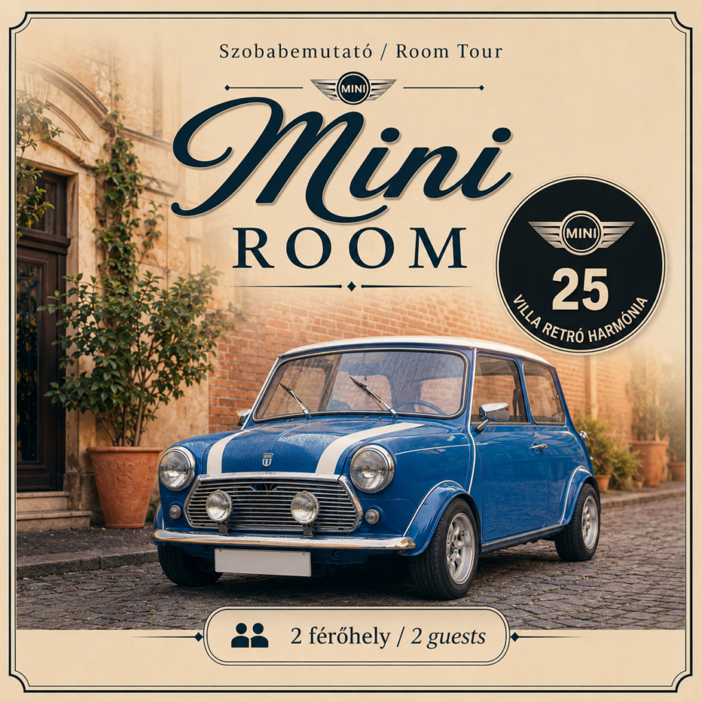 Villa Retro Harmónia – Mini szoba (2 férőhelyes)